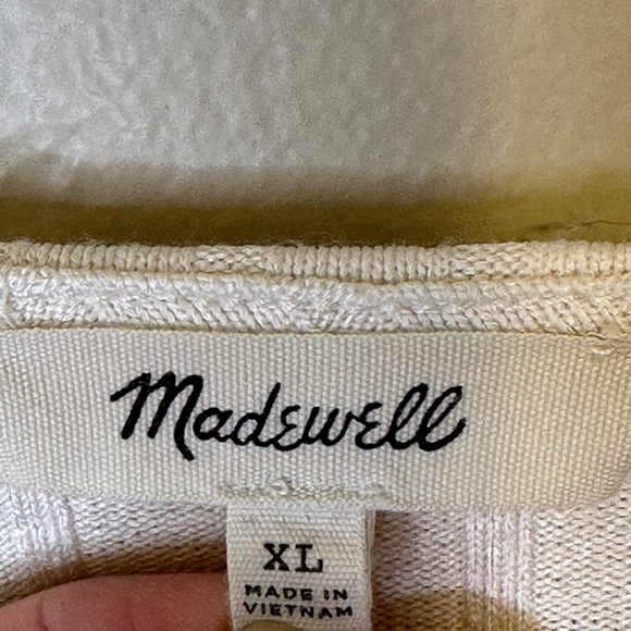 Madewell | Ribbed Button Front Boxy Fit Long Sleeve Shirt Lightweight Cardigan - Picture 10 of 12